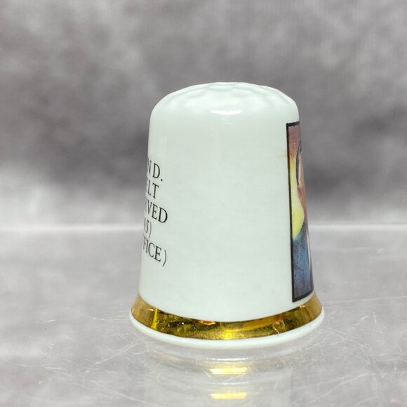 Franklin D. Roosevelt Collectible Thimble Finsbury Fine Bone China England - Picture 2 of 7